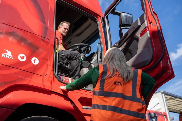 Castledene driver in lorry